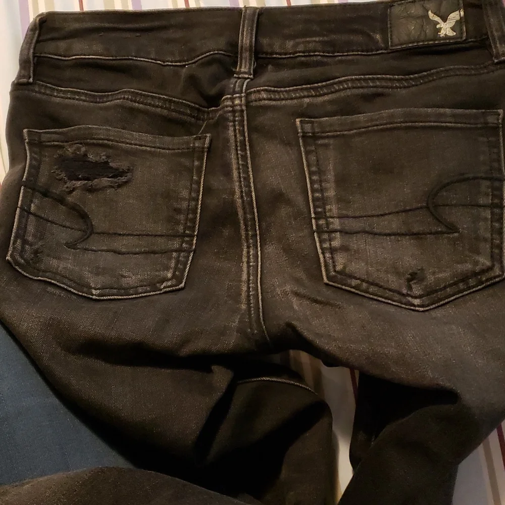 $15 or 2/$20! American Eagle Outfitters Black Jeggings Super Stretch Size 0 - Picture 3 of 9